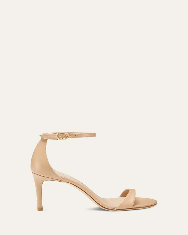 Nudist Leather Ankle-Strap Sandals